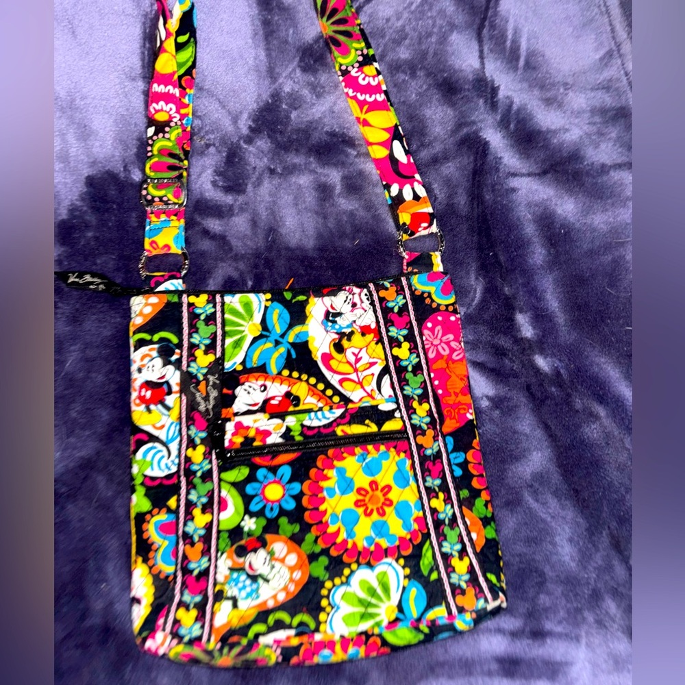 Disneyland Vera Bradley Collab Midnight With Mickey Hipster Bag